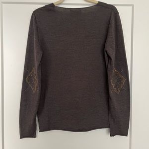 Zadig & Voltaire - Brown Merino Wool V-Neck Sweater